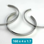 Стальной браслет с гравировкой 160x4x1.7 мм